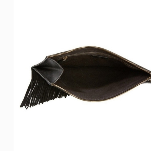 Madewell Fringed Leatherand Suede Clutch - Picture 3 of 6